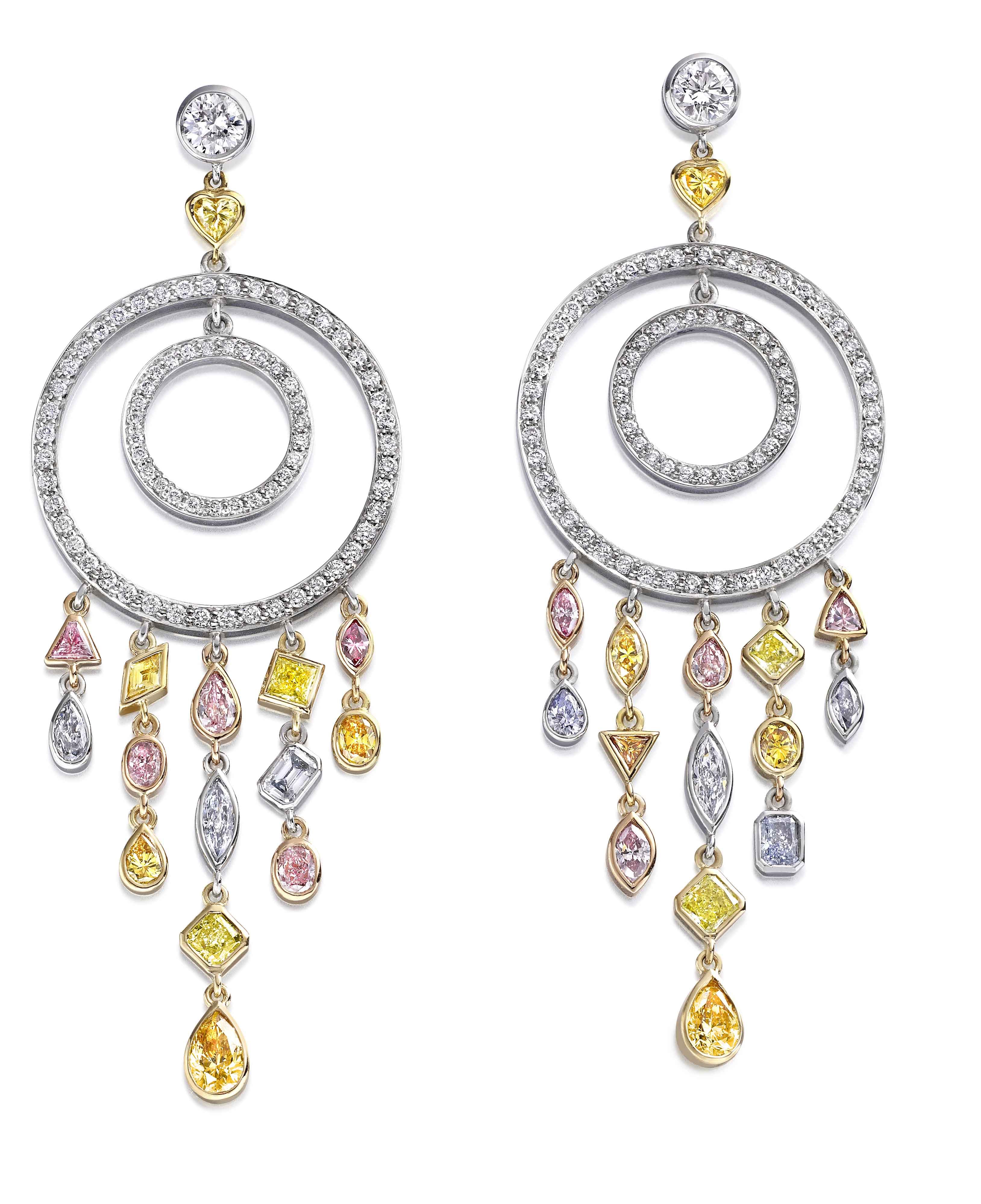 Diamond Drop Earrings, bespoke jewellery design