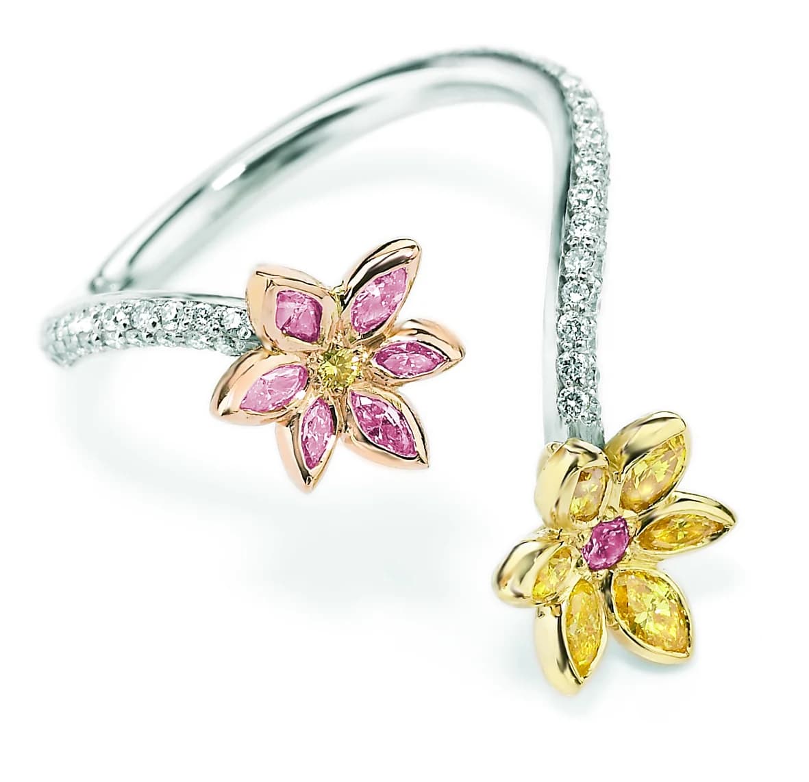Floral Diamond Ring, bespoke jewellery design