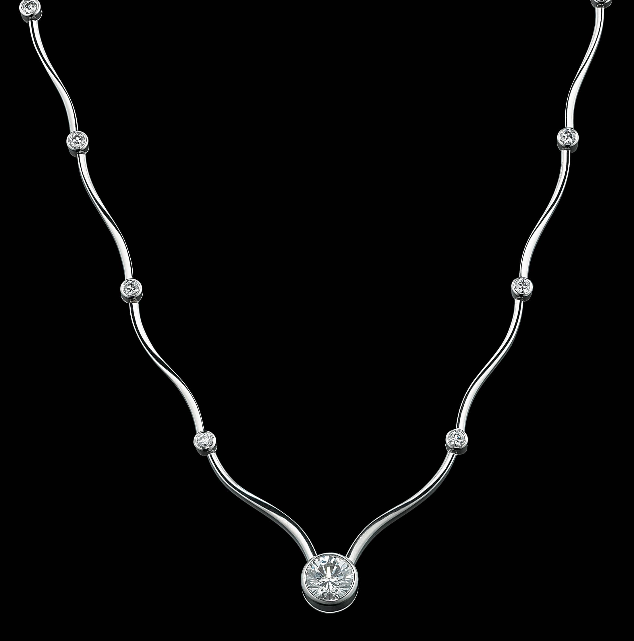 Twin Heart Diamond Necklace, diamond heart necklace by James Knight Jewellery