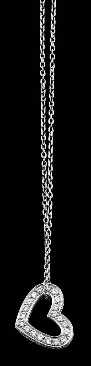Diamond-Set Open Heart Pendant, diamond-set heart pendant by James Knight Jewellery
