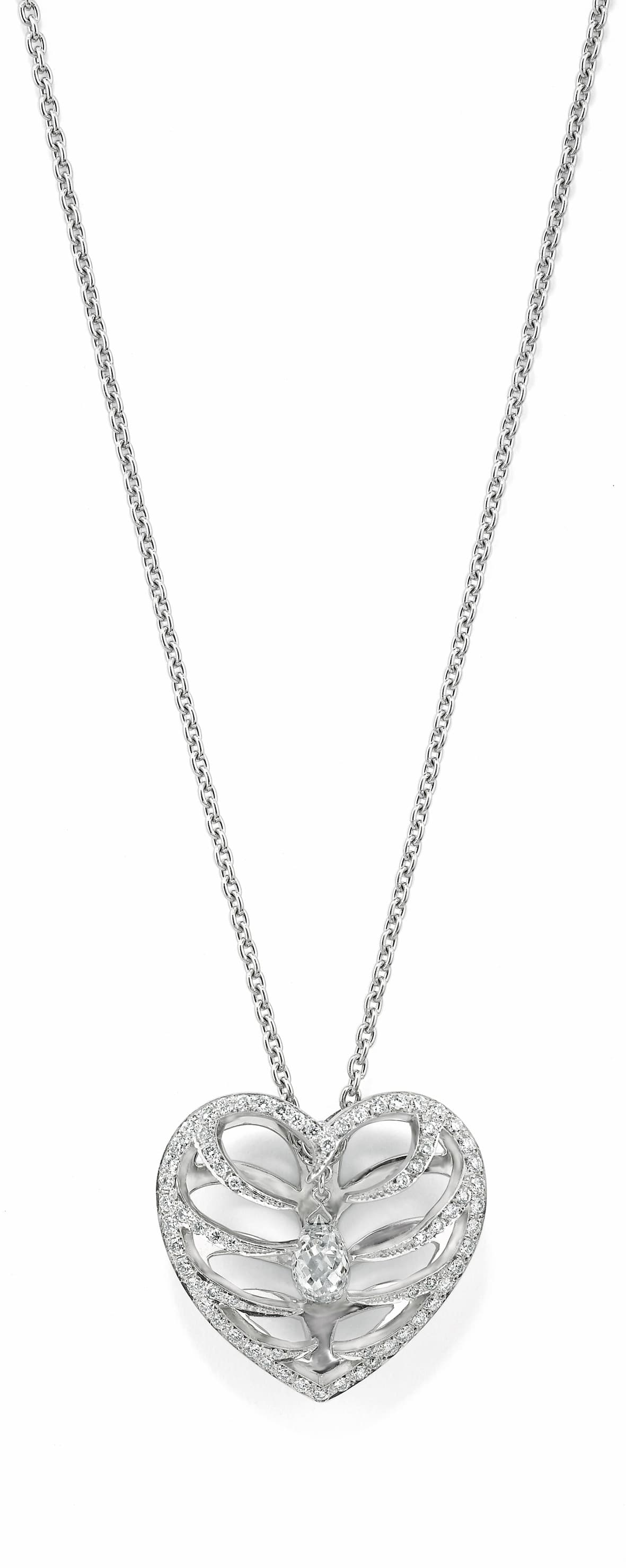 Open Heart Diamond Pendant, diamond heart pendant by James Knight Jewellery