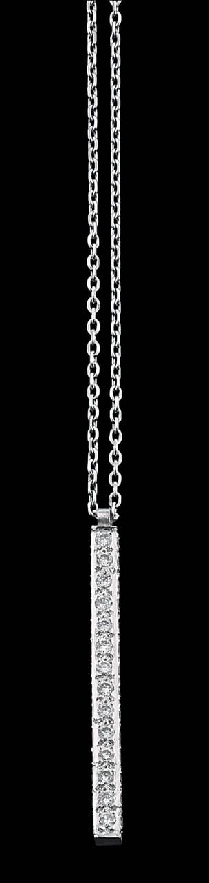 Diamond Bar Pendant, diamond bar pendant by James Knight Jewellery